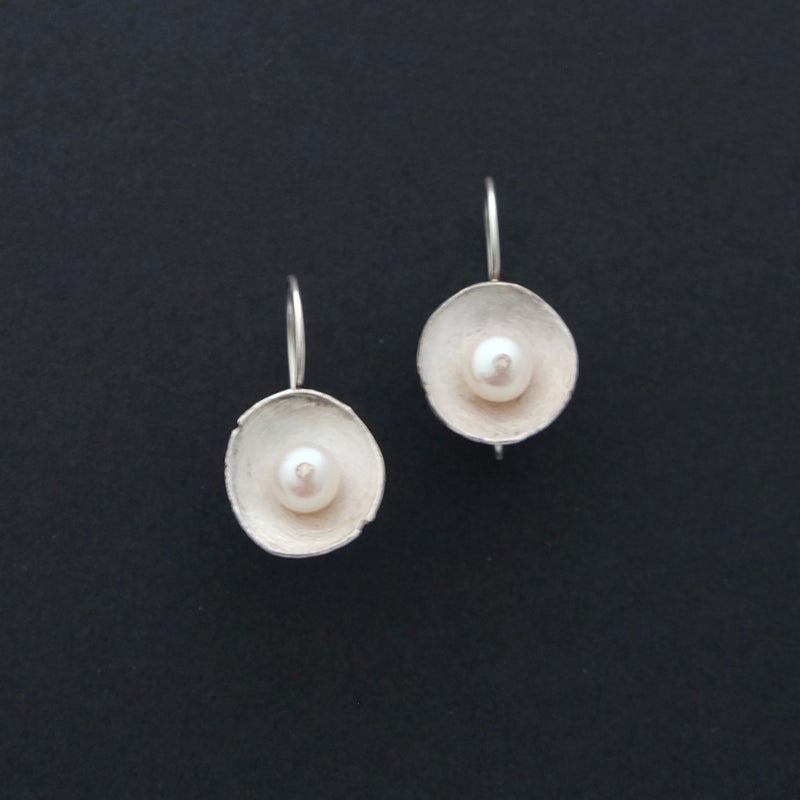 Sterling silver and freshwater pearl earrings