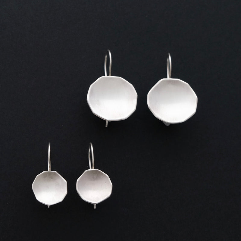 Sterling silver hex earrings