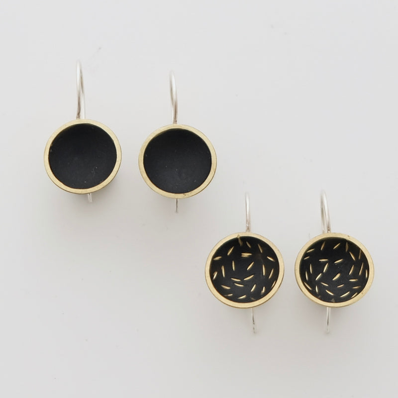 Sterling silver brass and enamel drops