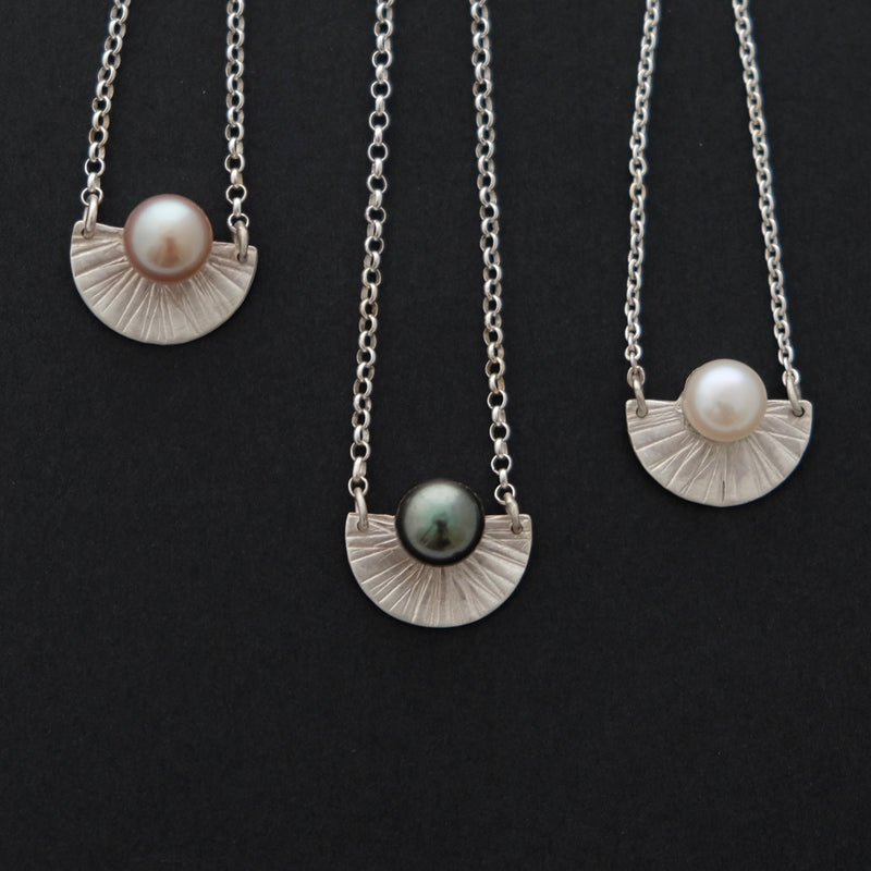 Sterling silver and freshwater pearl necklaces