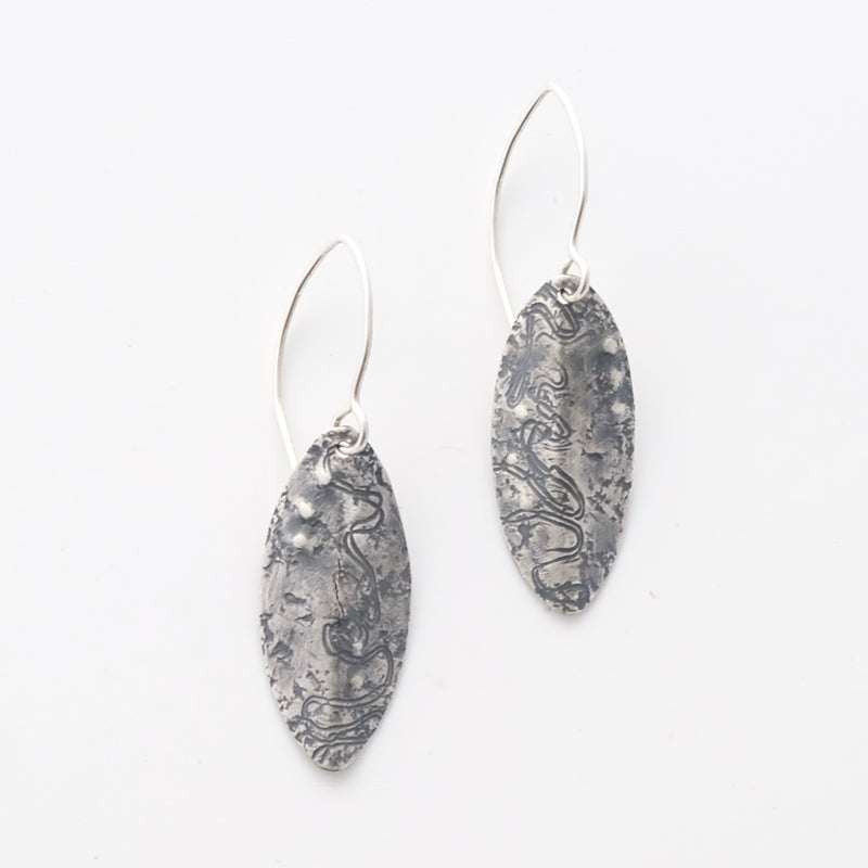 Sterling silver scribbly gum earrings